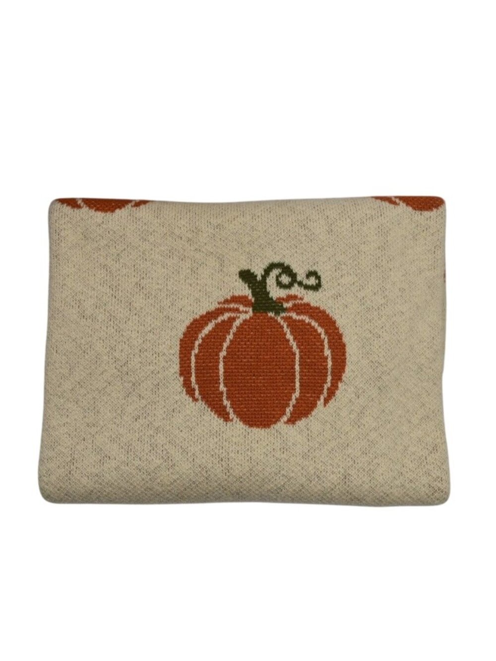 Autumn Blessings Pumpkin Print Cotton Throw Blanket Fall Decor 78x56